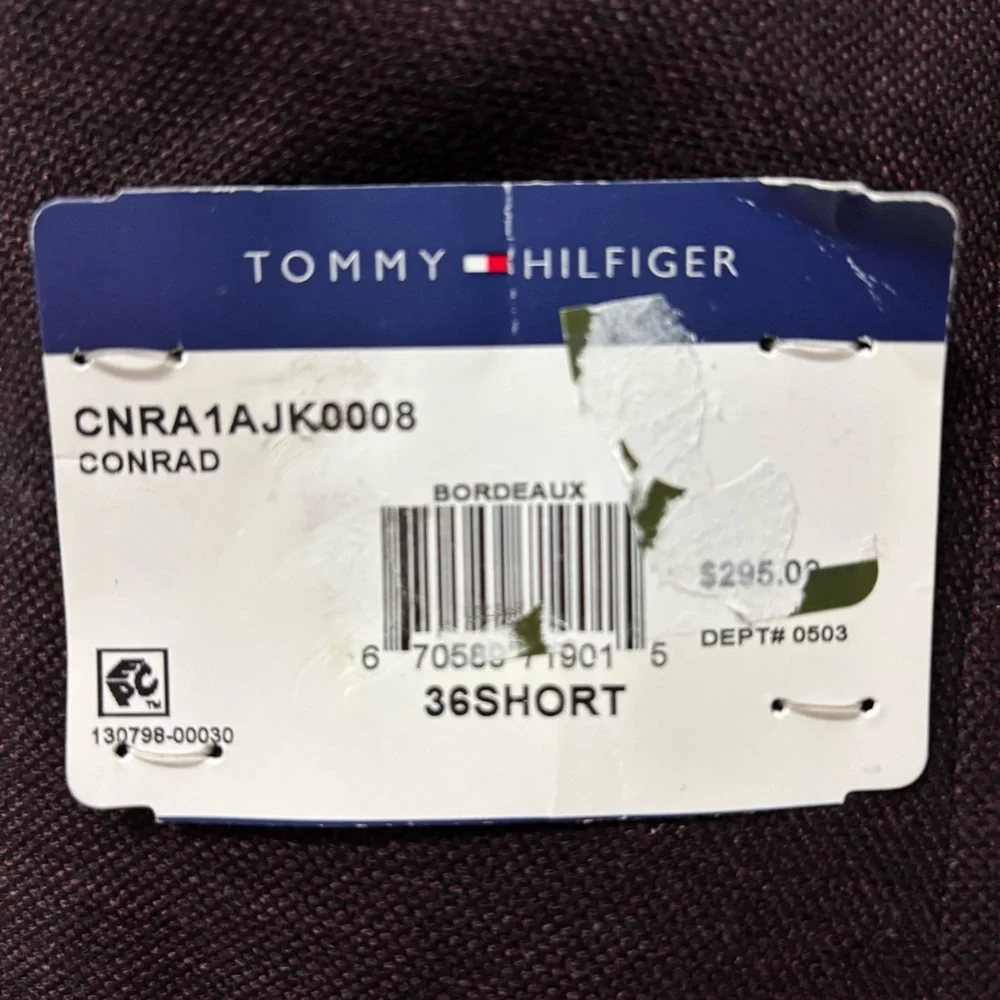 Tommy Hilfiger Conrad Sport Coat Bordeaux Burgundy size 36S